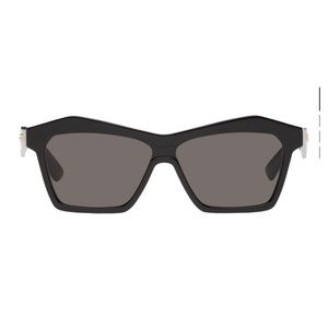 Bottega Veneta Black Wayfarer tinted Sunglasses w gold accents NWT UNI​​​​